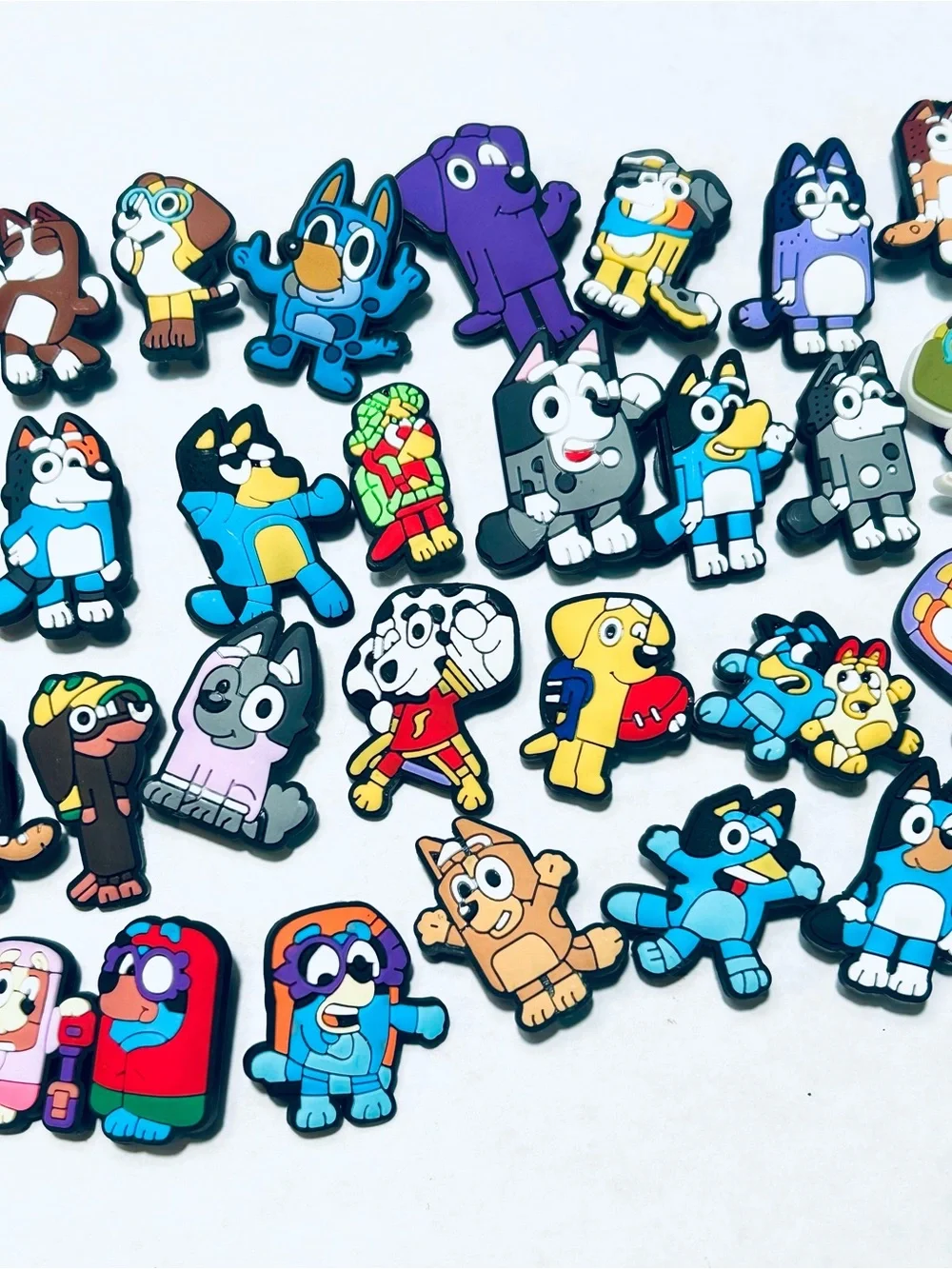 Large 38 Piece Bluey and Friends Characters Kids Shoe Charms for Crocs